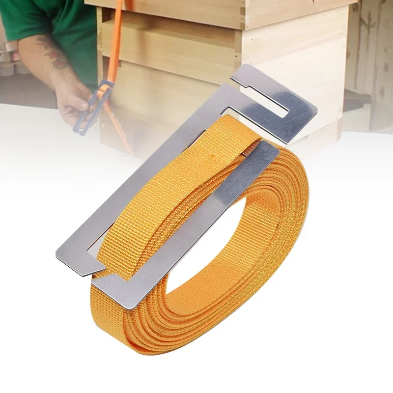 2PCS Bee Hive Strap Tie Down Beehive Fixed Tightening Bee Box Binding Strip Beehive Belt Buckle Moving Beekeeping Tools