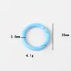 5 Pcs DIY 25mm O Ring Keychain Clips Colorful Metal Openable Round Carabiner Durable Spring Clasp Jewelry 6