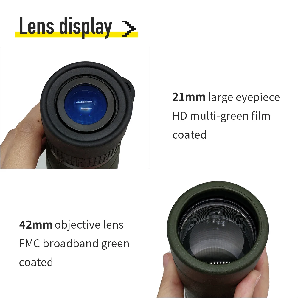 8-20x42mm 슈퍼 줌 망원경 가장 강력한 전문가용 Bak4 FMC 렌즈 HD 스타스코프 단안경