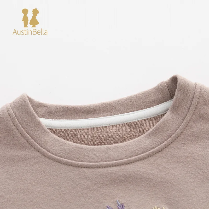 Austin & Bella 가을  옷 플레어 슬리브 스웨트 셔츠, 느슨한 라운드 넥  소녀 후디, 풀오버 상의,  의류