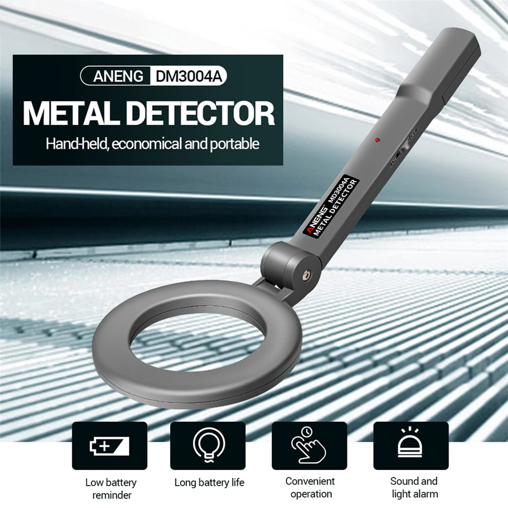 Metal Detector DM3004A Portable Handheld Folding Metal Finder Tracker Pinpointer Alarm Sensitive Search Coil Metal Detect