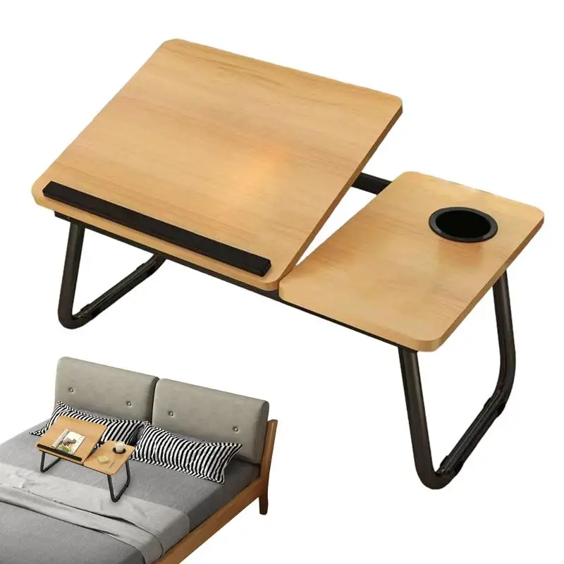 Laptop-Bett-Schreibtisch, faltbar, tragbar, Laptop-Schoß-Arbeitstisch, kleiner, verstellbarer, faltbarer Betttisch für Laptop und Schreiben für Couch