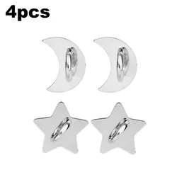 Versatile Metal Phone Charm Hook & Finger Ring Stand with Adhesive Grip (4PCS Mixed)