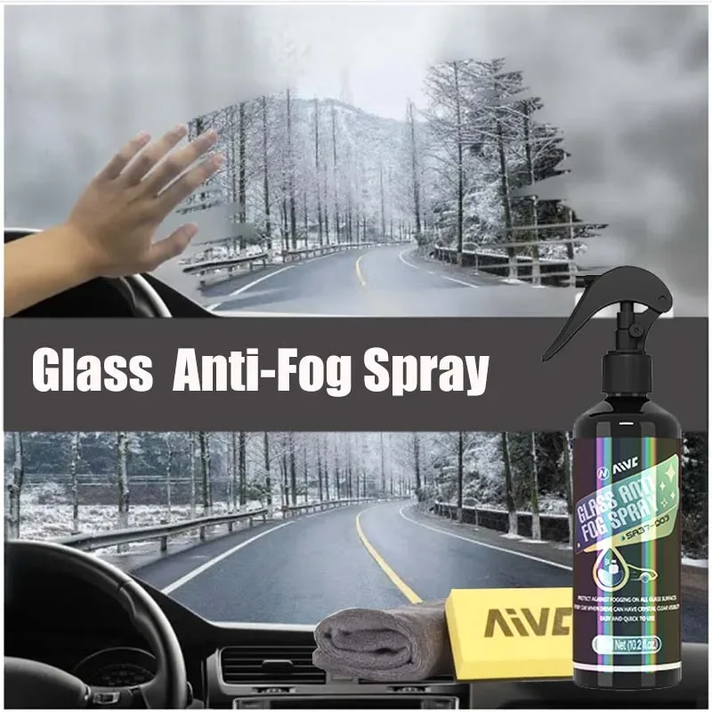 Car Glass Anti-fog Spray Aivc Winter Interior Winshield Fog Repellent Coating Agent Window Mirror Defog Clear Vision Car Cleanin