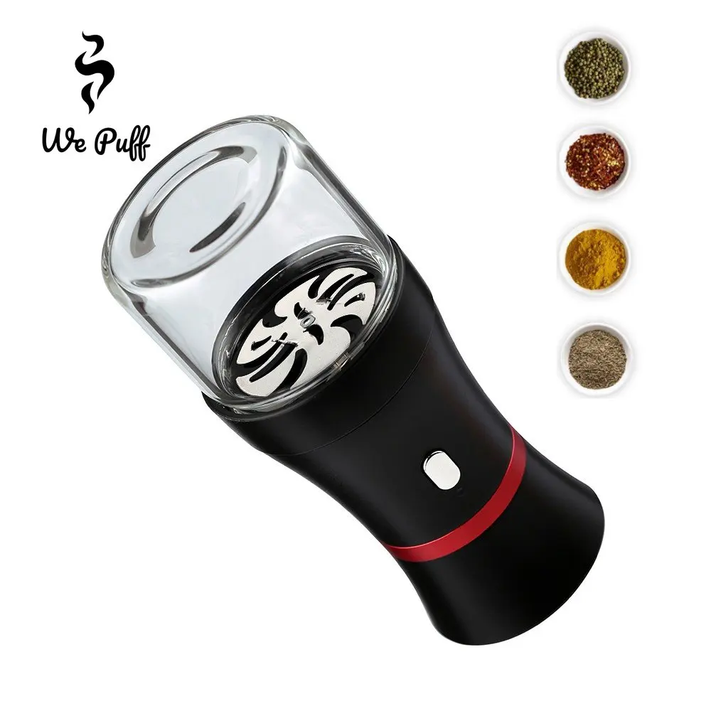 WEPUFFLTQ1100mAhElectricHerbGrinderBuiltinSpiralMetalBlade