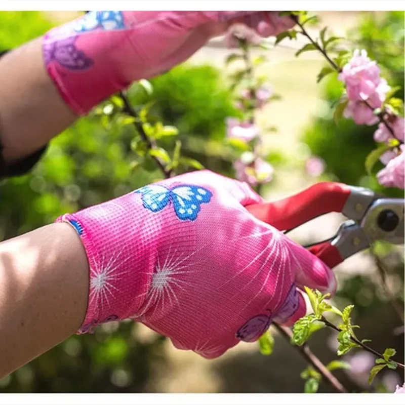Planting Yard Cleaning Palm-Coated Floral Garden Gloves Women Non-Slip Working Gloves Non-Slip Household Labor Protection Gloves 3