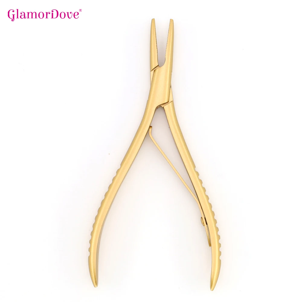 Weft Application Pliers 1Pcs Flat Shape with Teeth Professional Hair Extension Beads Dreadlock Pliers Tools hair extension pliers