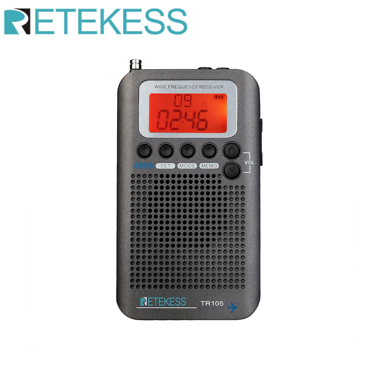 Retekess Tr105 Portable Radio Aircraft Full Band Radio Fm/am/sw/cb/air/vhf Receiver World Band