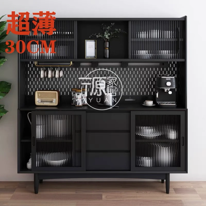 Ultrathin Narrow Sideboards Solid Wood Vintage Storage Kitchen Cabinets et Drawers Dining Room Furniture Mueble Comedor FYSB