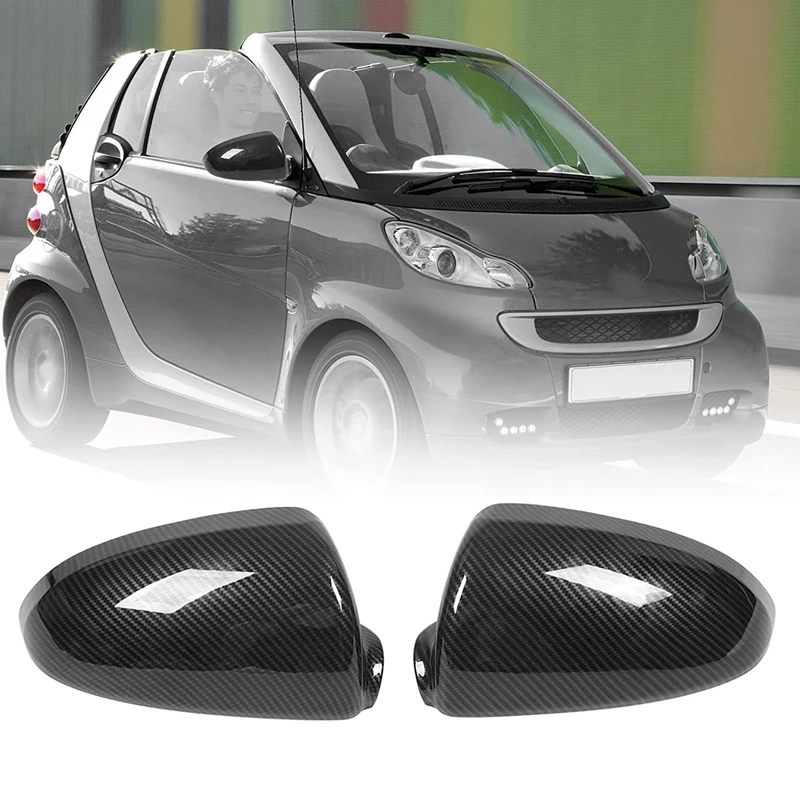 

Real Carbon Fiber Car Side Rearview Mirror Cover Door Mirror Cover For 2009-2014 Smart Fortwo W451 Car Accessories