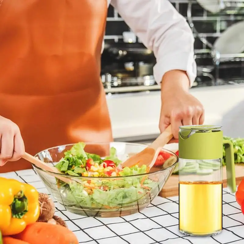 

Кухонный диспенсер для масла, стеклянный горшок для масла, контейнер для масла, автоматическое открывание и закрытие горшка для масла, семейная бутылка для масла