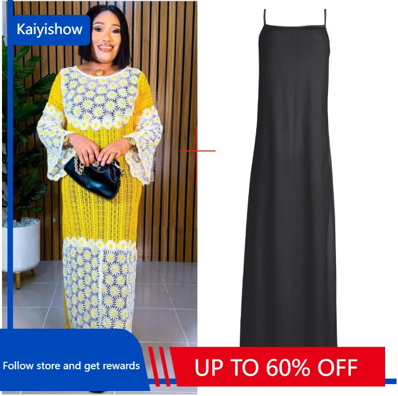 

African Lace Dresses for Women Summer Elegant African Long Sleeve O-neck Polyester Plus Size Long Dress African Robes Maxi Dress