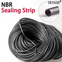 

1/2/5M Dia 1 2 2.5 3 4 5 6 7 8 9 10mm Solid Black Color NBR Sealing Strip Oil Resistance Nitrile Rubber Round Strip NBR Strip