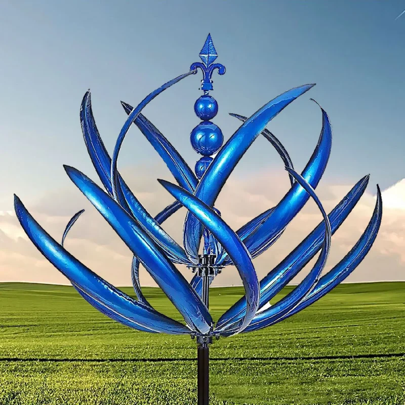 Charming Metal Windmill Durable Iron Halo Design for Outdoor Garden & Courtyard Decor Windmill