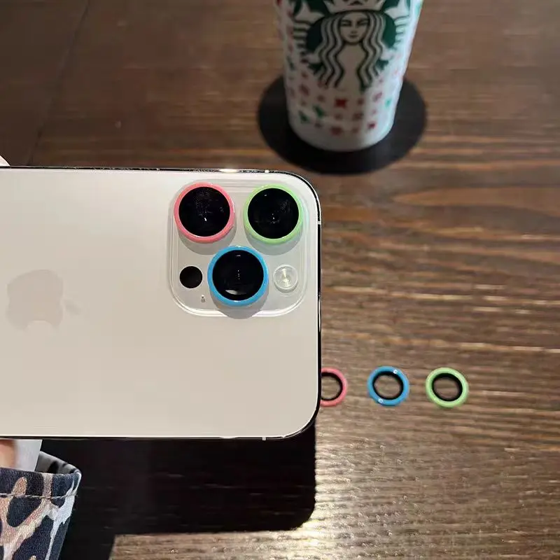 Enhanced Camera Lens Protector with Scratch-Resistant Tempered Glass and Luminous Lens Ring Cover