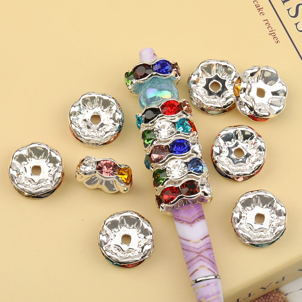 Cordial Design 100Pcs 21*21MM Copper Spacers/Hand Made/Jewelry Findings & Components/Rhinestone Effect/Wheel Shape/DIY Making - cordial