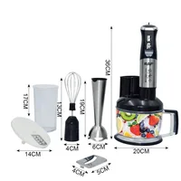 1500W Portable Hand Blender,6 In 1 Multi-Functional Household Kitchen Electric Vegetable Slicer,Egg Beater,Food Processors