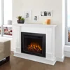 48” Electric Fireplace with Mantel for Living Room or Bedroom,Replaceable Fireplace Insert Heater,Realistic Log and Flame Effect 2