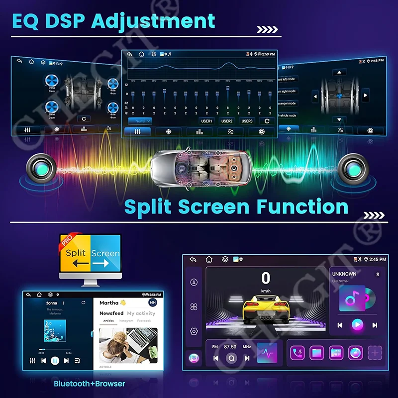 7/9/10" Universal Android 13 2Din car radio 8Core 64G Autoradio android  Central Multimedia Smart car systems BT GPS For Toyo