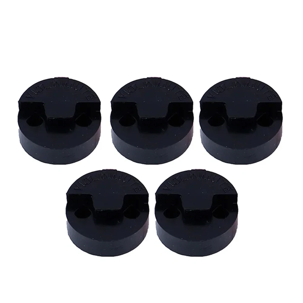 5pcs Rubber Violin Mute Professional Violin Parts Round Rubber Mute Silencer 20x20mm Musical Instrument Accessories