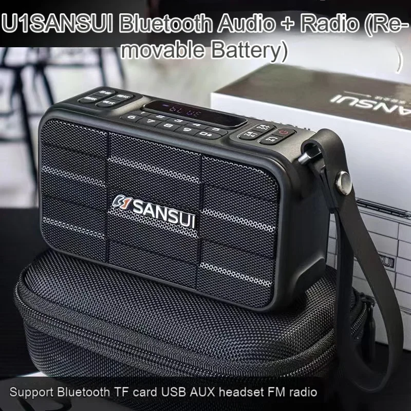 

Sansui F30 Ретро FM-радио, портативный стерео сабвуфер, беспроводной Bluetooth-динамик, вставка для карты, мини-штепсель, музыкальный плеер Walkman