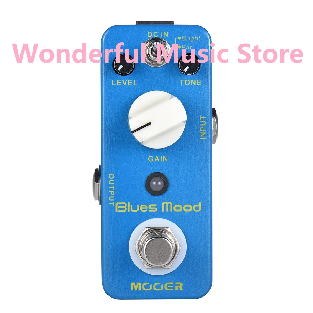 

MOOER Blues Mood Overdrive Guitar Effect Pedal Blues Style 2 Modes(Bright/Fat) True Bypass Full Metal Shell Micro Guitar Pedal