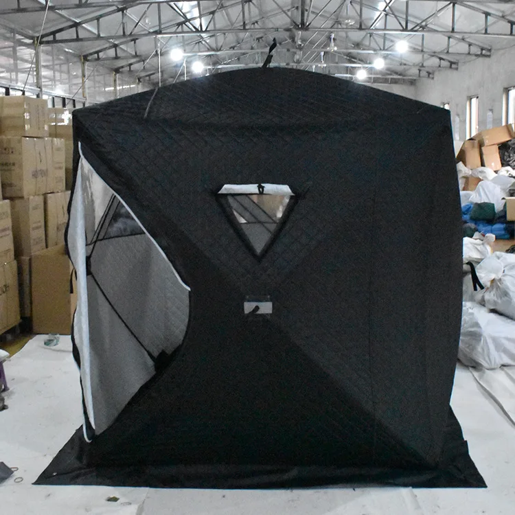 Outdoor Automatic Pop Up Three Layer Thicken Sauna Tent With Large Window  Camping Ice Fishing Tent Portable Sauna Tent - AliExpress