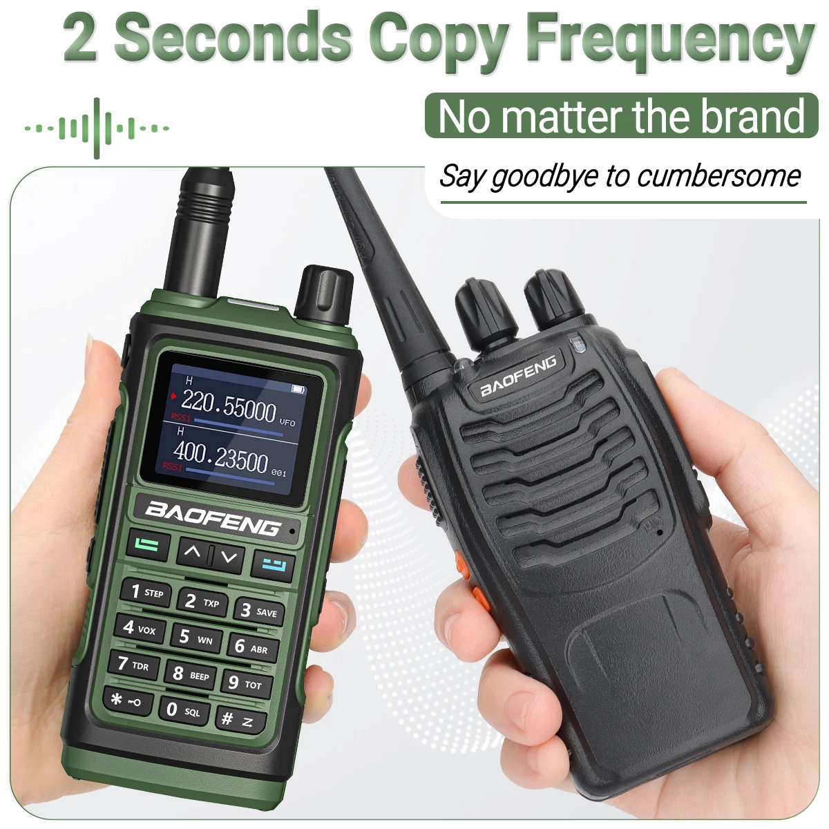 1/2X Baofeng UV-17R Walkie Talkie Tri Band Wireless Copy Frequency 999CH NOAA Long Range Type-C UV 5R UV-17 PRO V2 Two Way Radio 3