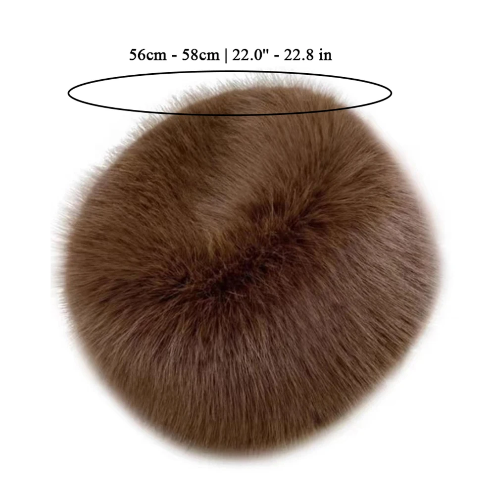 Fur Hat Faux Fur Hat Winter Hat Women Warm Snow Ski Cap Female Fluffy Bucket Hat Thick Winter Outdoor Earwarmer Windproof Ear Protect Caps