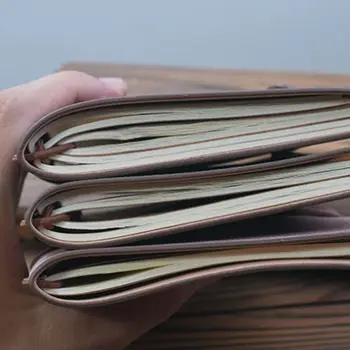 Agenda in Pelle Portatile per Affari, Diario di Cancelleria, Elegante Blocco Note A6 per Ufficio