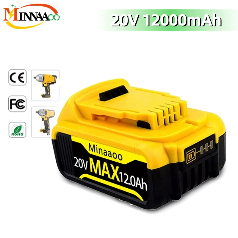 

2023 Upgrade 20V 6.0Ah 8.0Ah DCB200 Replacement Li-ion Battery for DeWalt MAX DCB205 DCB201 DCB203 power tool Batteries