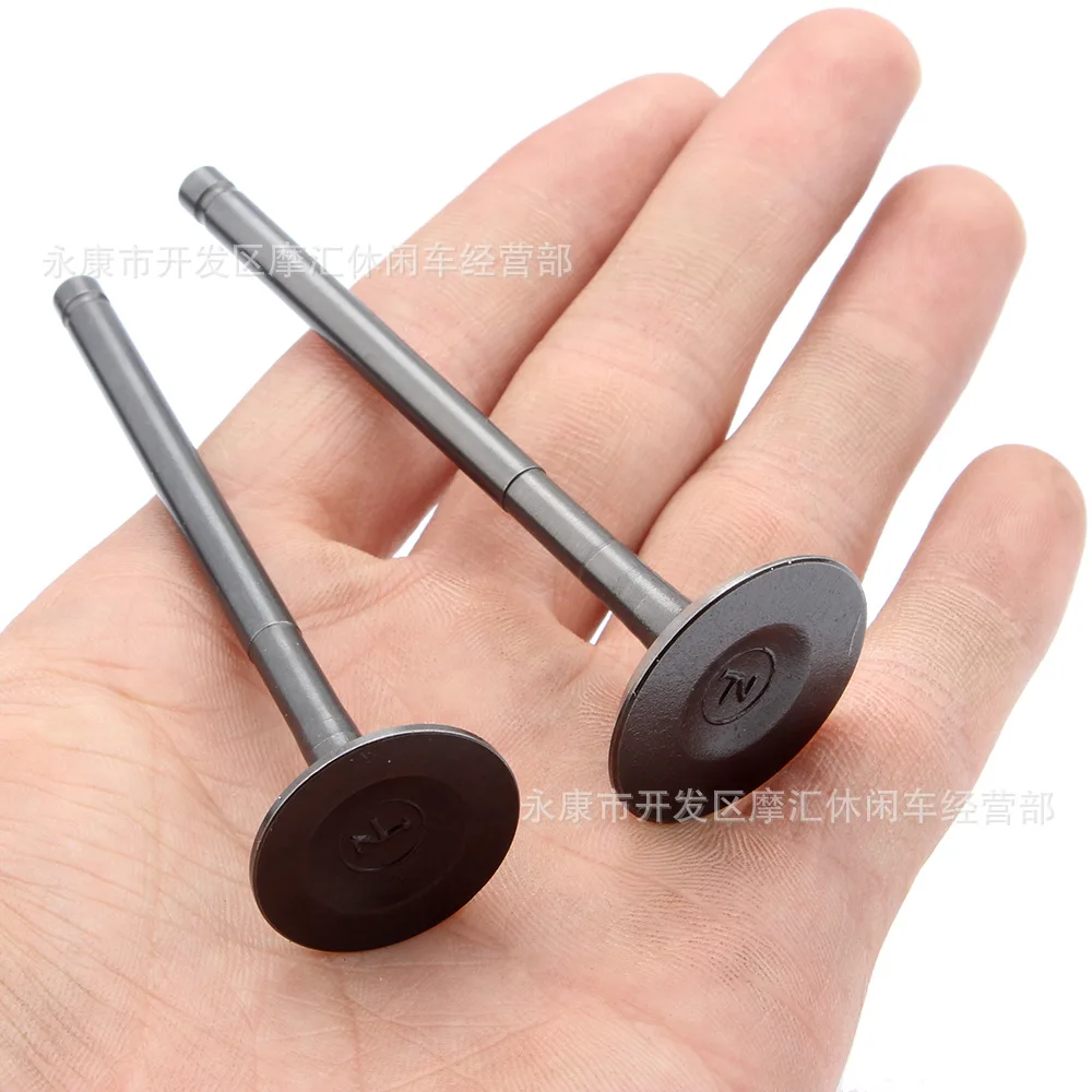 Gy6 200cc 스케이트보드 보조 카트 카트 밸브 오일 씰 입구 및 출구 코발트 합금 밸브 어셈블리 81MM