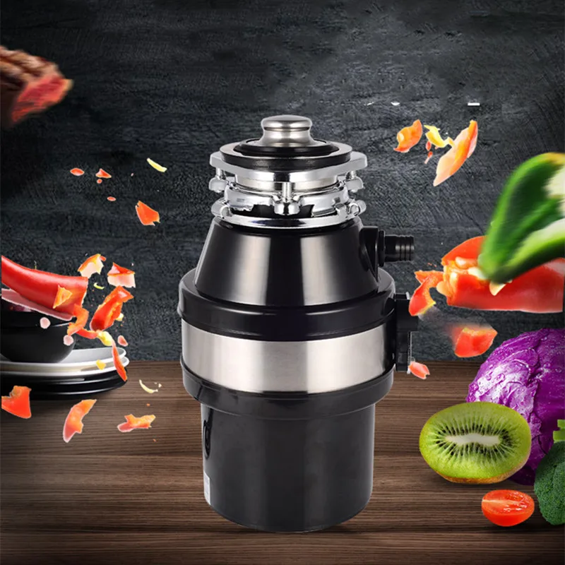 

220V Food waste crusher 4000r/min Quiet working Food residue processor 1.4L Capacity Garbage disposal unit 50/60HZ Food crusher