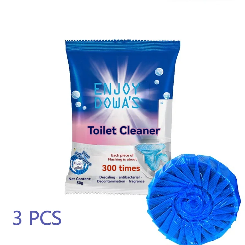 3/6/12 חבילות, טבליות לניקוי קערת השירותים, מנקה אוטומטי למיכל השירותים, להסרת ריחות וניקוי, כחול ארוך טווח