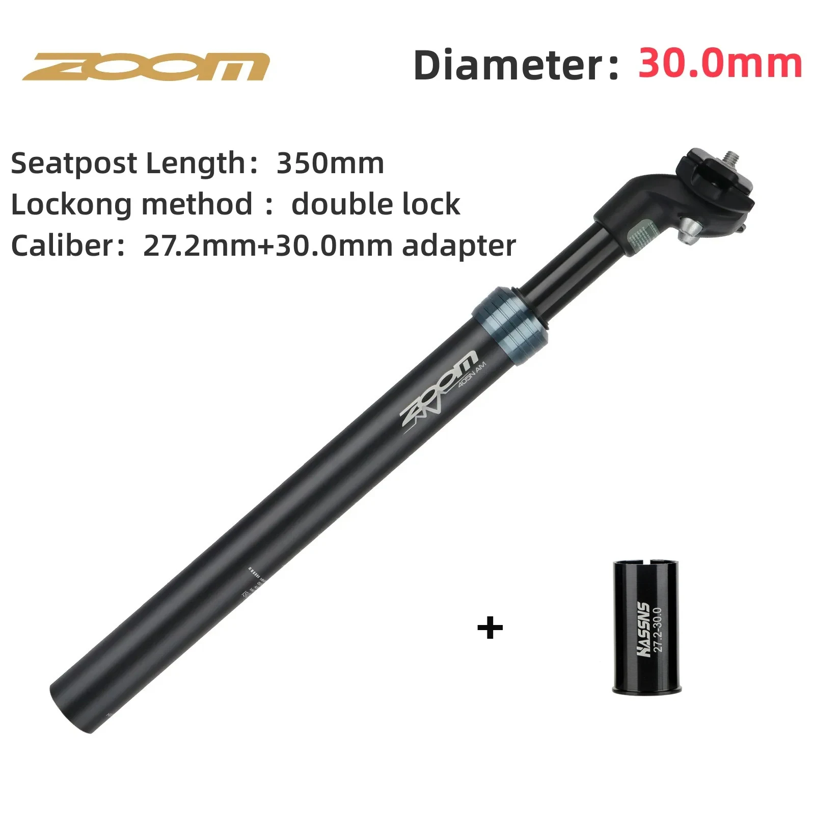 Zoom Zadelpen 27.2/30.9/31.6Mm X350mm Schorsing De... - Vicedeal