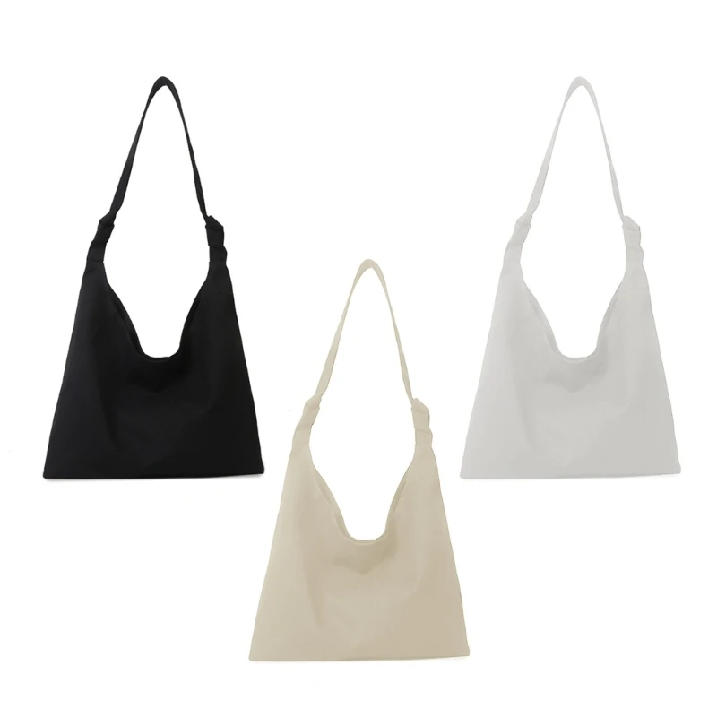 

Shoulder Bag Women Girl Tote Bag Lady Purse Large Capacity Shopping Bag Fashion Underarm Bags Solid Color Armpit Bags E74B