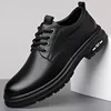 Business Casual Low-top Genuine Leather Shoes Men Spring Autumn New Designer British Style Retro Platform Shoes Loafers Men 6