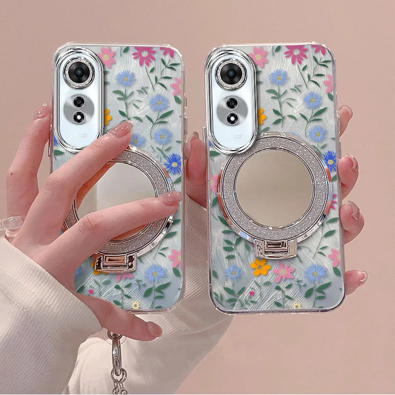3-Piece Floral Phone Accessory Set with Case, Lanyard, and Stand