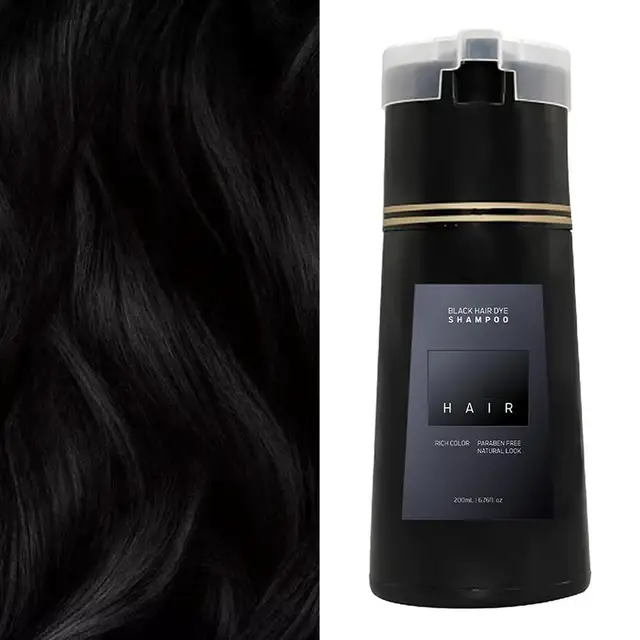 200ML Hair Coloring Shampoo Dye Shampoo For Covering Gray White Shampoo Black Brown Purple Hair Colouring Shampoo Hair Care