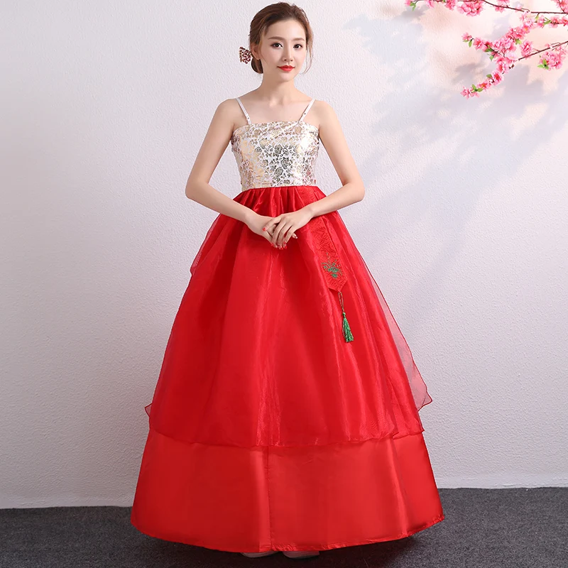 Korean Hanbok Traditional Performance Costumes for Women Elegant Hanbok Palace Korea Wedding Oriantal Dance Costume