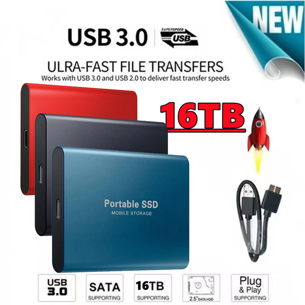 Внешний жесткий диск SSD 2 ТБ 1 HD Externo USB HDD устройство для хранения жесткого диска