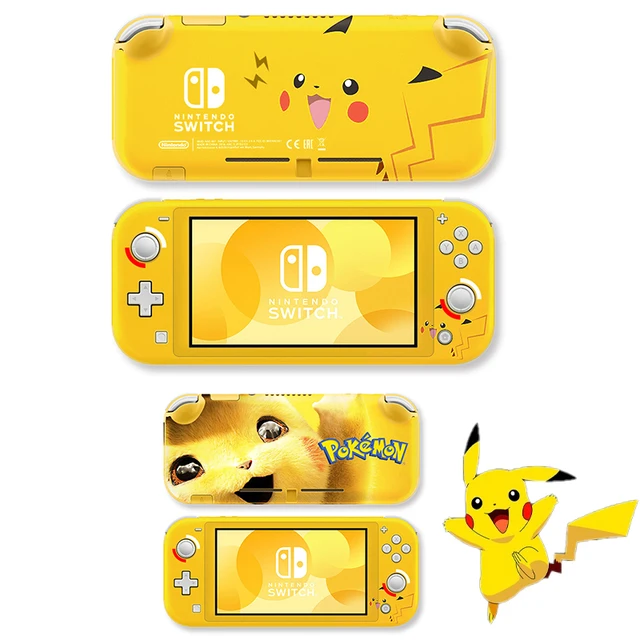 New Pokemon Pikachu Nintendo Switch Lite Yellow Skin Sticker Decal Cartoon  Anime NS Sticker for Nintendo