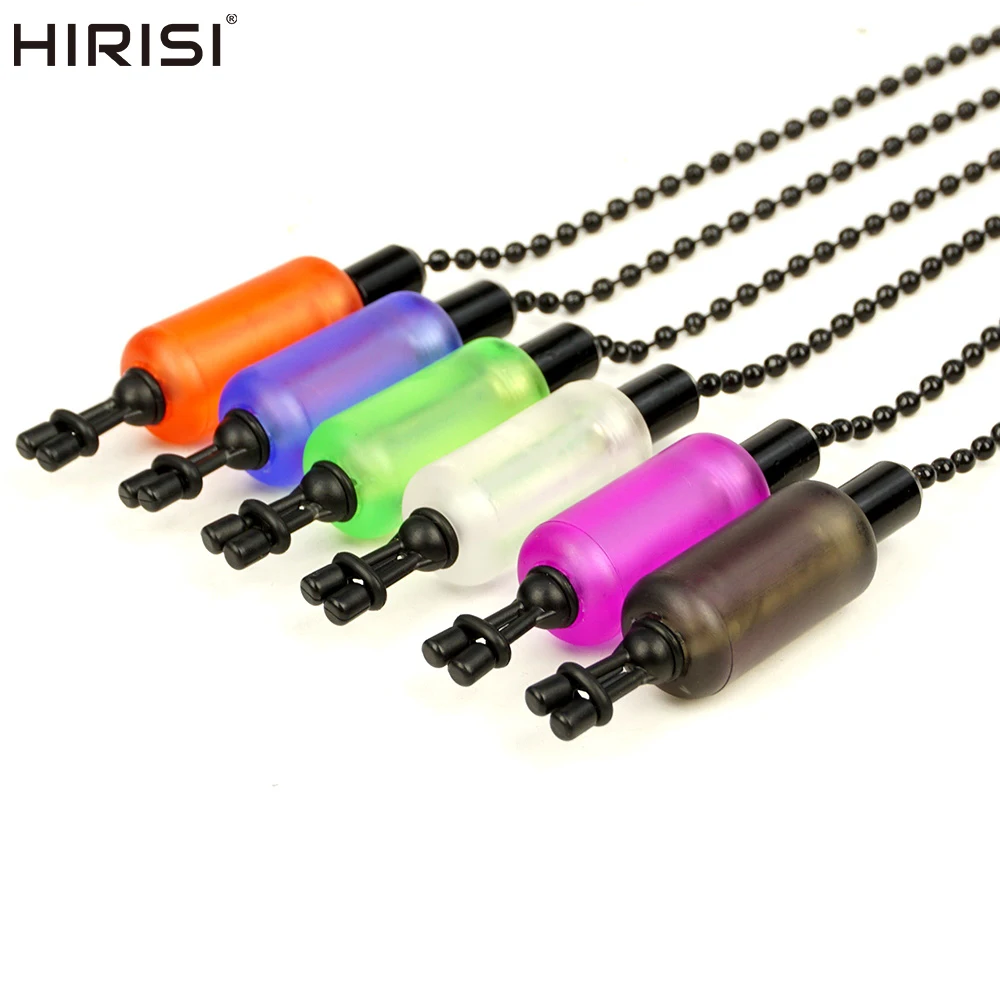 Indicateurs de touche Hirisi 2 pièces avec tubes fluorescents amovibles 6 couleurs pour pêche carpe