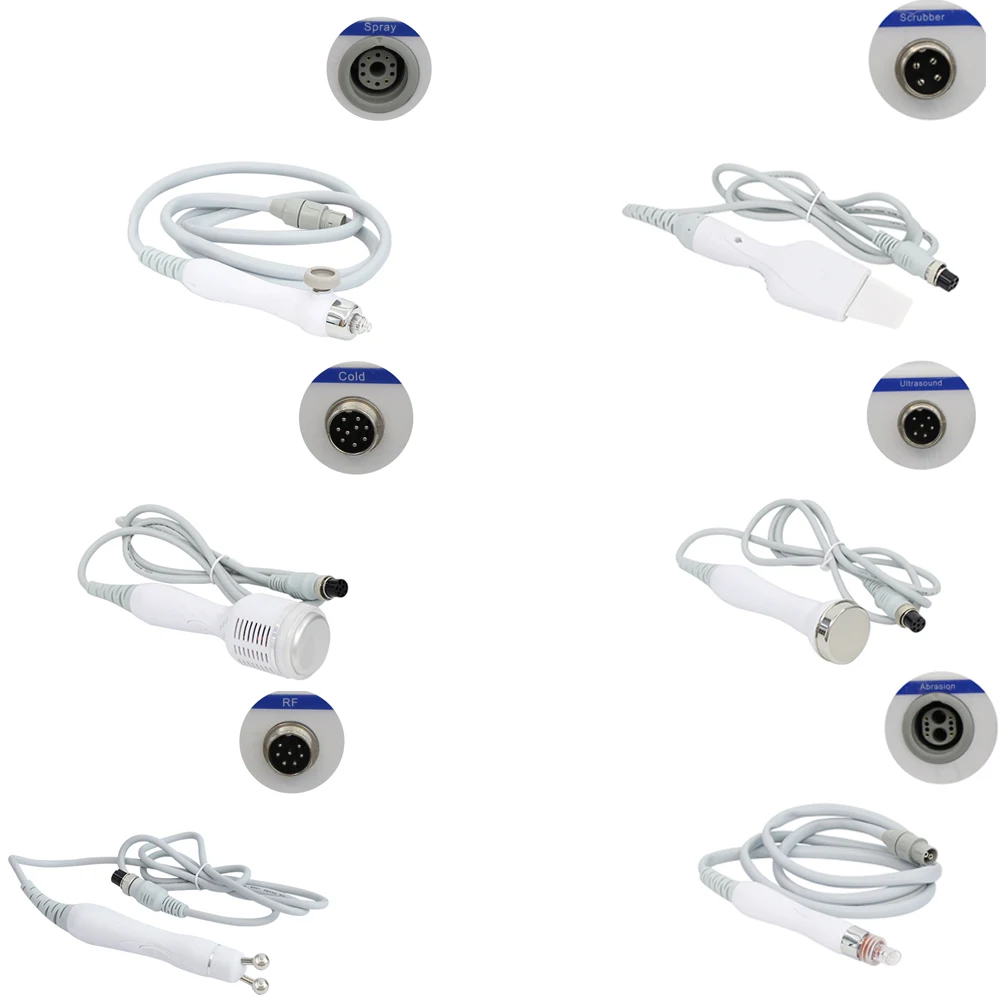 H2O2 Water Oxygen Hydro Machine Accessories Ultrasonic Scrubber Pore Cleaner Lifting Facial Probe Small Bubble Replacement facial beauty instrument