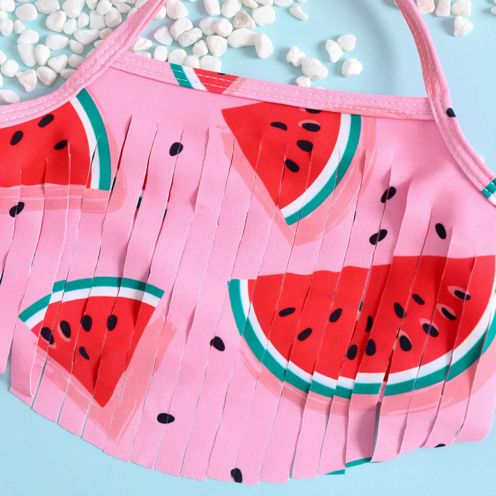 Girls Swimwear 5t Swim Suit Summer Toddler Girls Bowknot Strawberry Prints Three Piece Swimwear