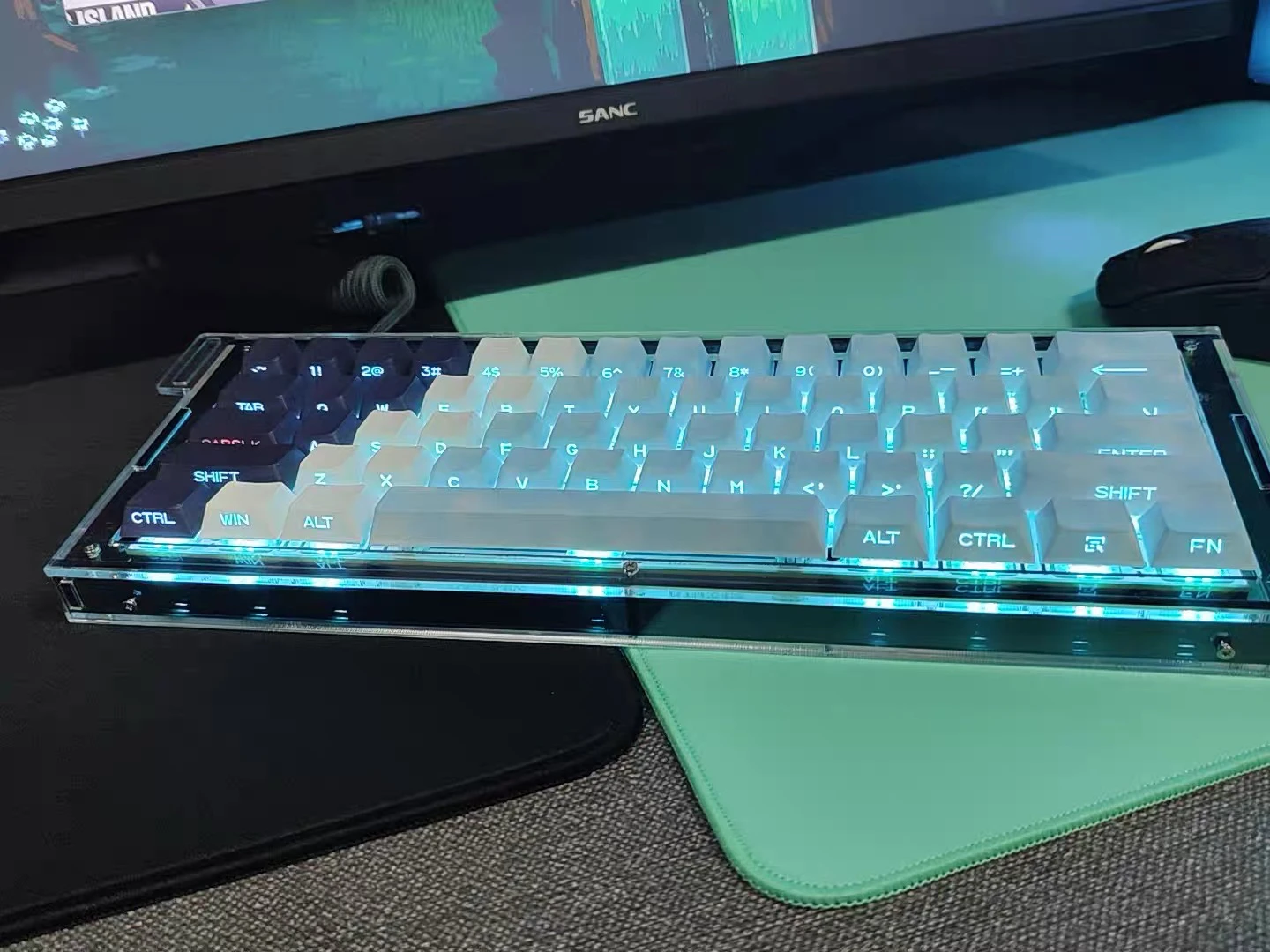 Gh60 Acrylic Keyboard Case Custom Mechanical Keyboard
