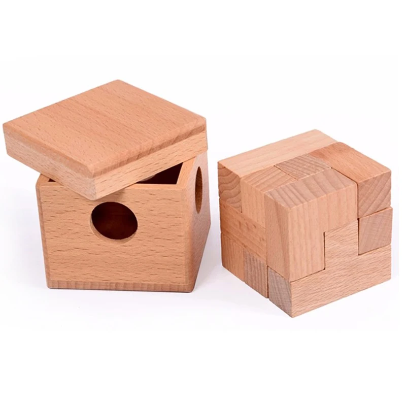 Soma Cube Puzzle in Wood Box Difficult Brain Teasers For Adults And Kids Luban Lock Toys IQ Games Rompecabezas De Ingenio 3
