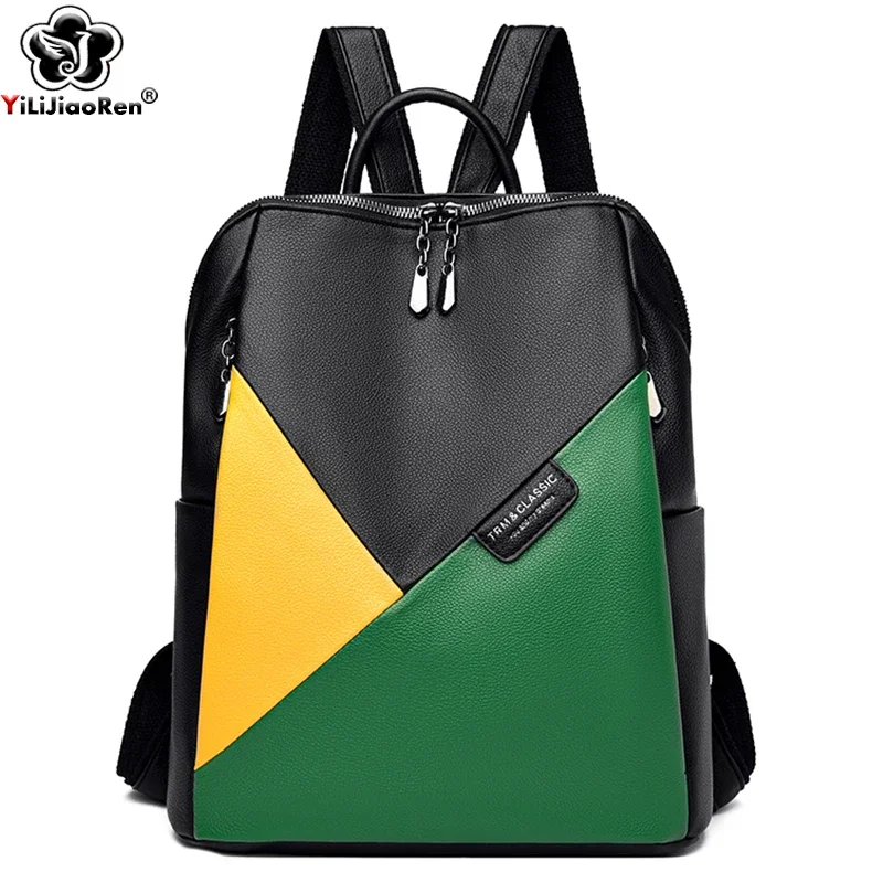 Fashion Backpack For Girls Famous Brand Leather Backpack Women