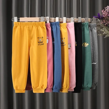 Pantaloni per bambini Pantaloni lunghi casual unisex per ragazzi e ragazze Primavera Autunno Elastico in vita Cartoon Animal Capris Abbigliamento per bambini 1