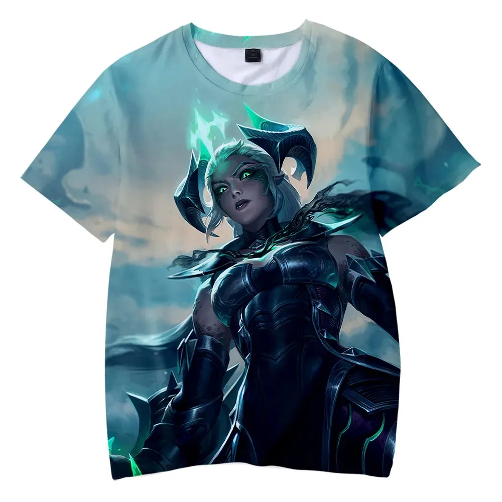 Arruinada rei tshirt unissex o-pescoço feminino camisa masculina verão manga curta harajuku streetwear lol jogo 3d kawaii 2024